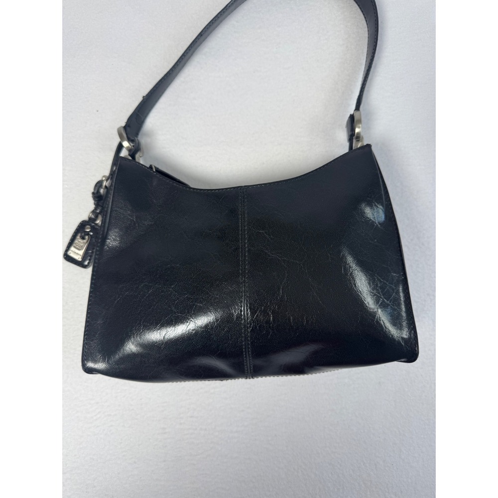 90s Y2K Liz Claiborne Womens Small Shoulder Bag Black Faux Leather LC-1441-P - Picture 10 of 10